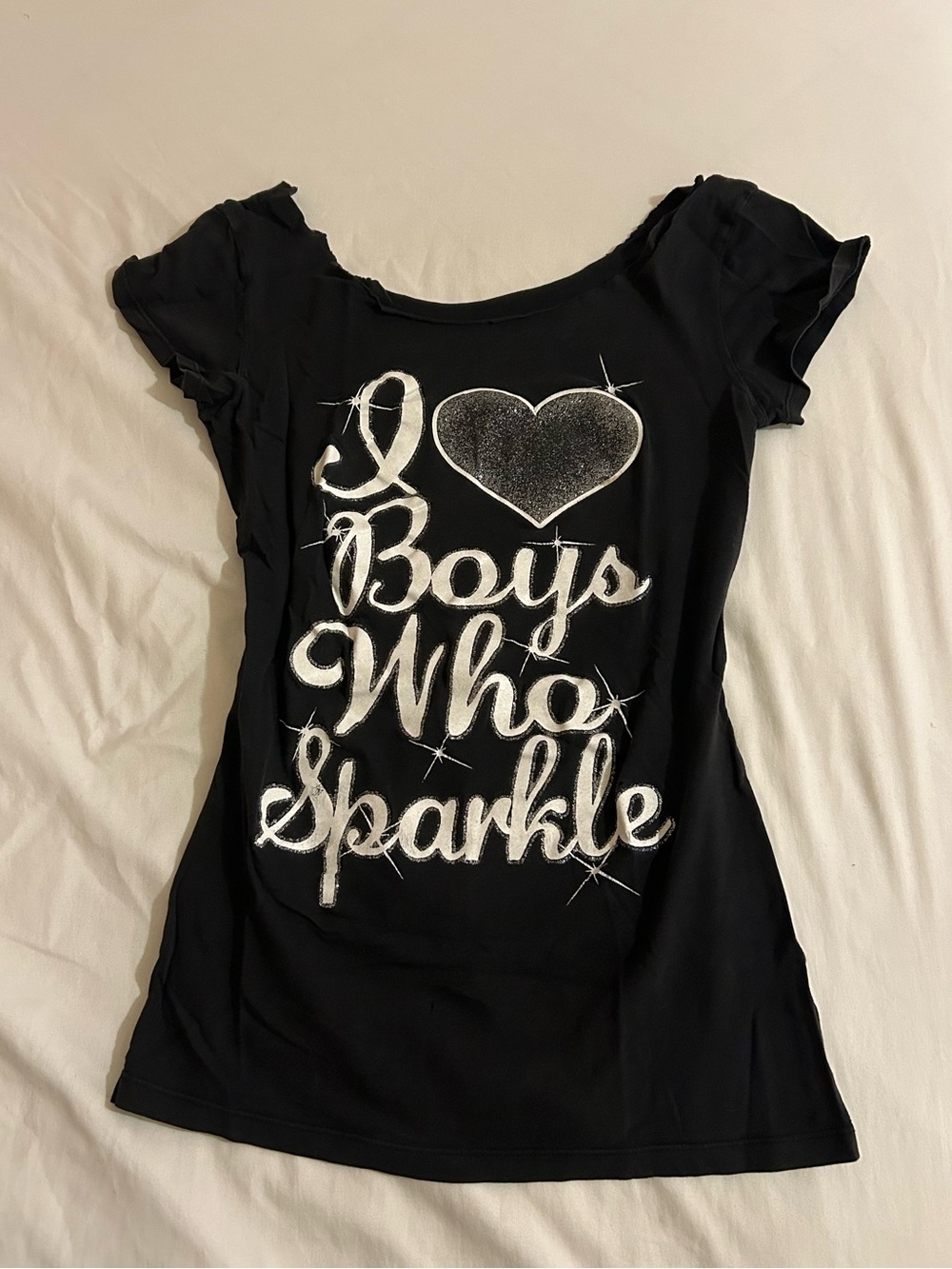 Black Boatneck Top